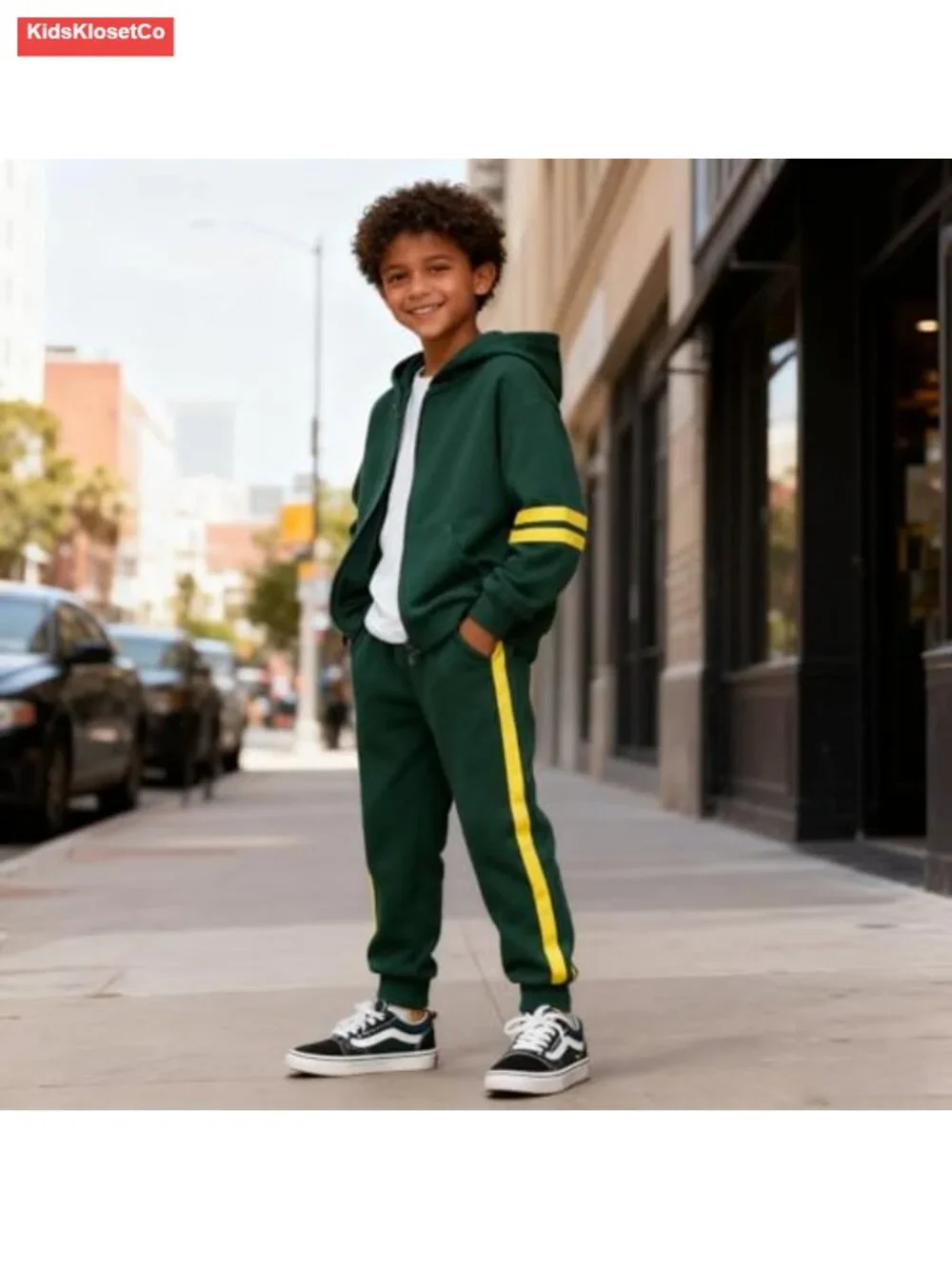 Boys 2 Piece Sweatsuit Set Zip Up Hoodie and Pants Fall Winter Outfits